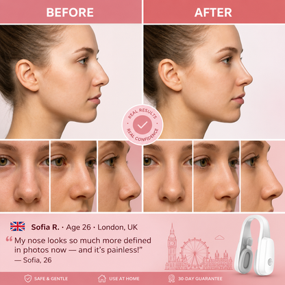 EMS Nose Shaper Sculpting Massager Clip Silicone Puls