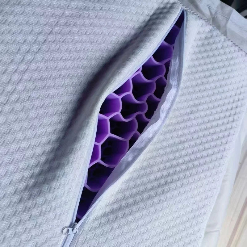 Breathable Knitted Cotton TPE Pectin Pillow Ergonomic Curve Zero Pressure Cervical Neck Health Care Comfortable Sleeping Pillows